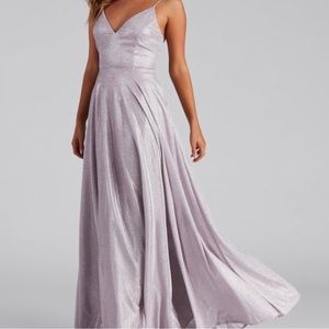 Windsor Dresses Windsor Kimora Formal Woven Glitter A-Line Dress